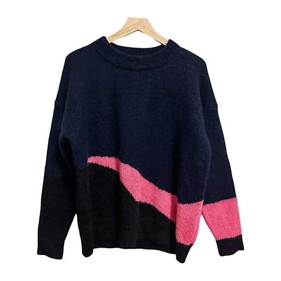 Zadig & Voltaire Tony‎ Mohair Sweater, Blue/Pink, Size S - Picture 3 of 14